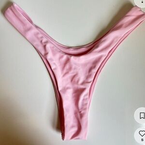 Pink thong bikini bottom